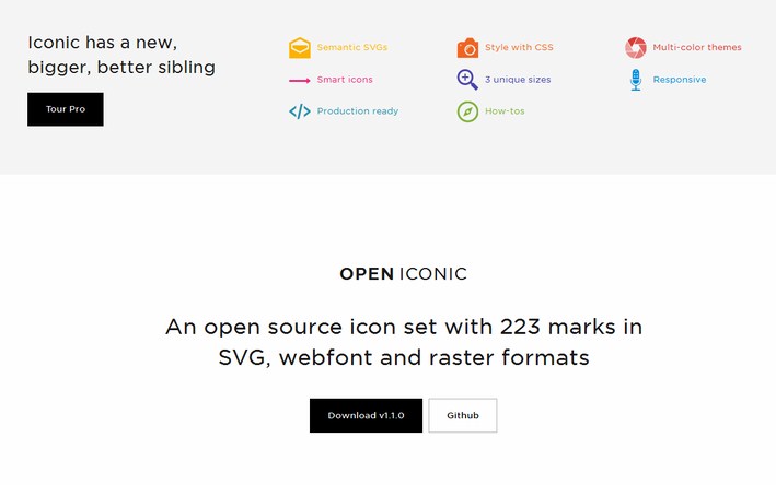 Open Iconic, a free and open icon set